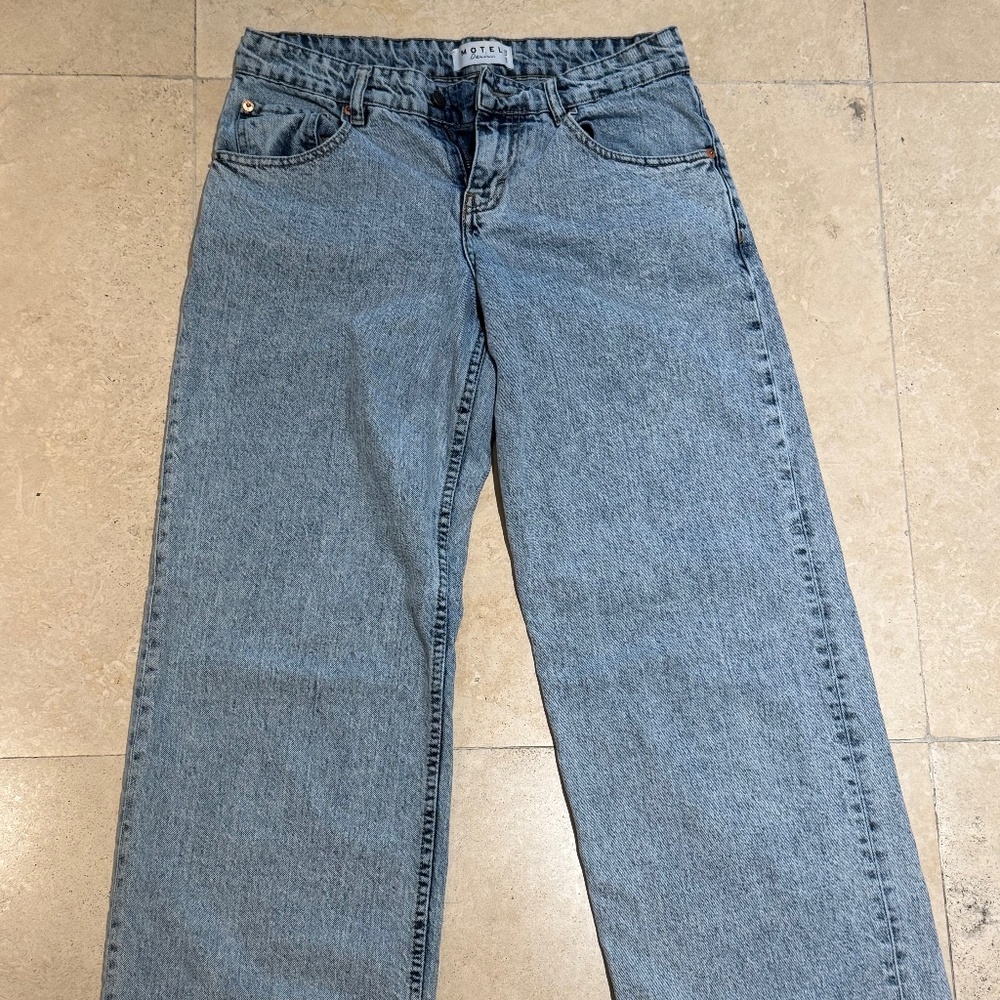 Light Blue Flared Low-Rise Jeans